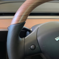 Model 3 & Y - Open Pore Wooden Steering Wheel Top Only