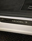 Model 3 Door Sill Covers Front & Rear (1 Pair) - Flexible Urethane Carbon Fiber
