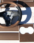 Model 3 & Y - Standard Steering Wheel - Real Open Pore Wood