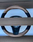 Model 3 & Y - Standard Steering Wheel - Real Open Pore Wood
