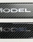 Model 3 Door Sill Covers Front & Rear (1 Pair) - Flexible Urethane Carbon Fiber