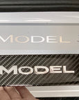 Model 3 Door Sill Covers Front & Rear (1 Pair) - Flexible Urethane Carbon Fiber