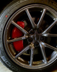 Model 3 Flat Caliper Covers - Red (Engraved TESLA or with Vinyl TESLA Letters)