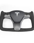 Model 3 & Y Yoke Style Steering Wheel - Alcantara or Leather Handles - Imported