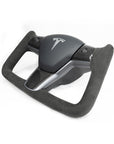 Model 3 & Y Yoke Style Steering Wheel - Alcantara or Leather Handles - Imported