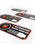 Sentry Mode Recording Window Sticker ( 1 Pair )