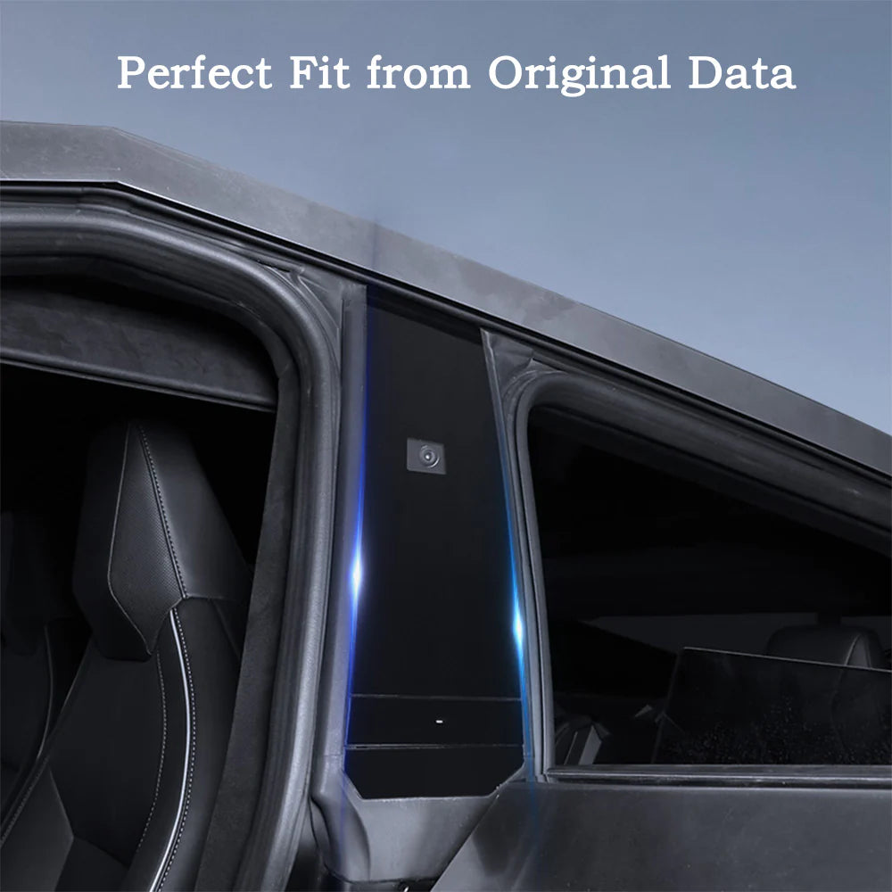 Cybertruck B &amp; C Pillar Overlays (Vinyl / PPF Protection) - Variety (8 Pieces)