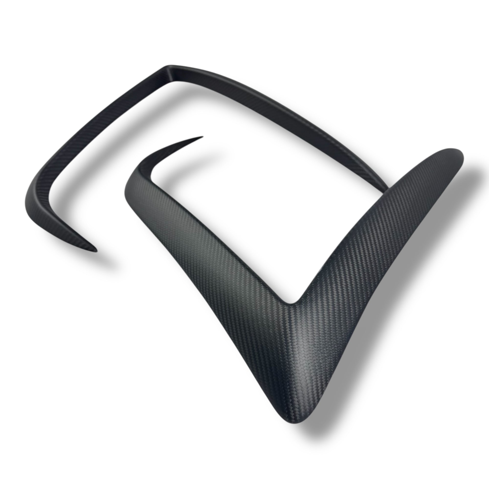 2026+ | Model Y Juniper Refreshed Foglight Canards/Eyelids (1 Pair) - Real Molded Carbon Fiber