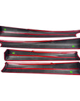 2026+ | Model Y Juniper Refreshed Full Upper Oversized Extended Front & Rear Door Panel Overlays (4 Pieces) - Real Dry Molded Carbon Fiber