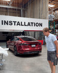 2021+ | Model S Viento Diffuser Overlay & Flanges (3 Pieces) - Real Molded Carbon Fiber