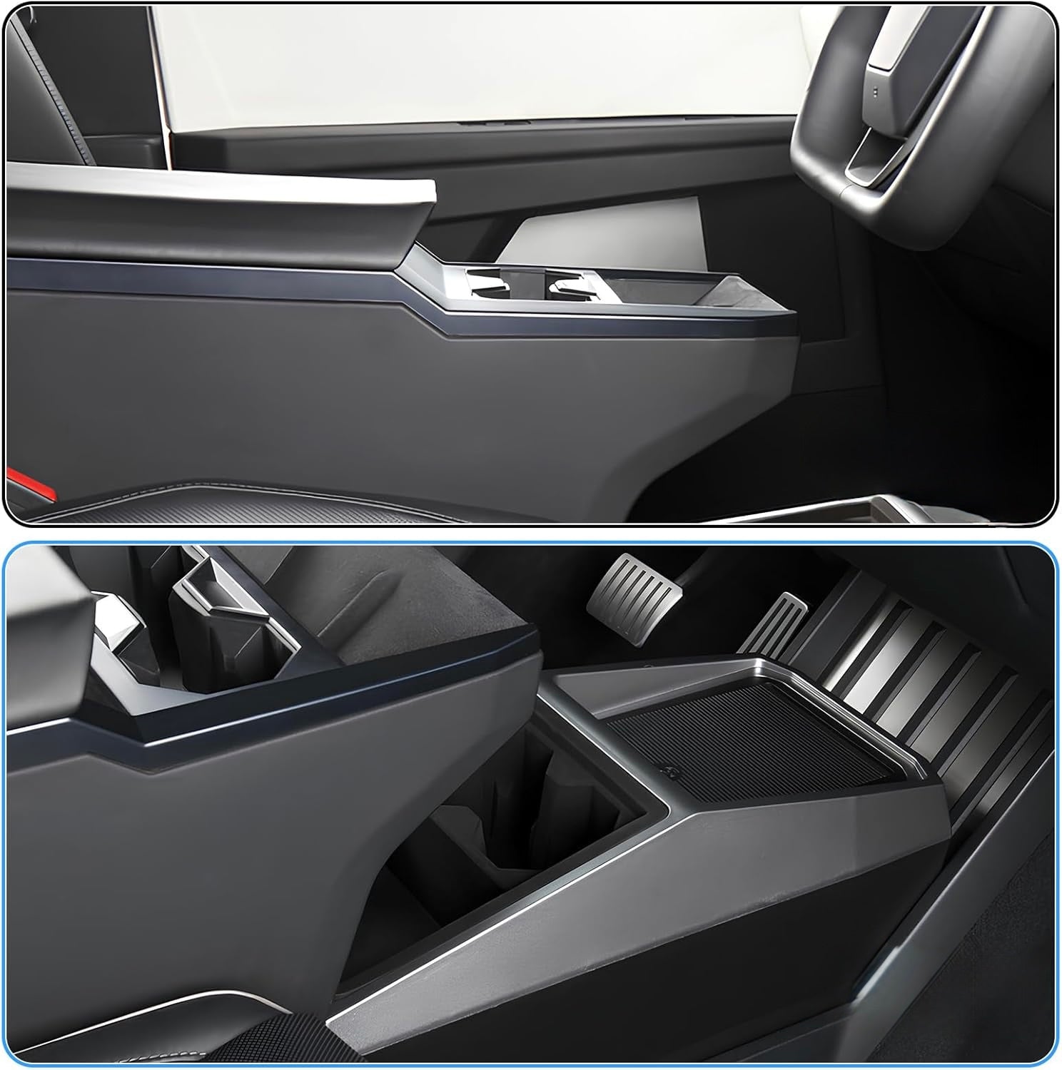 Cybertruck Lower Center Console Organizer &amp; Back Seat Storage