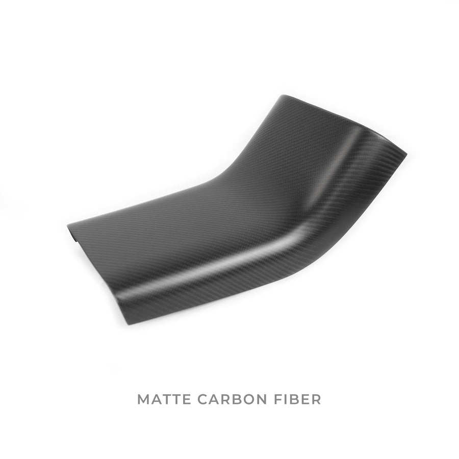 Model 3 & Y Backseat Center Console Base Overlay - Real Molded Carbon Fiber