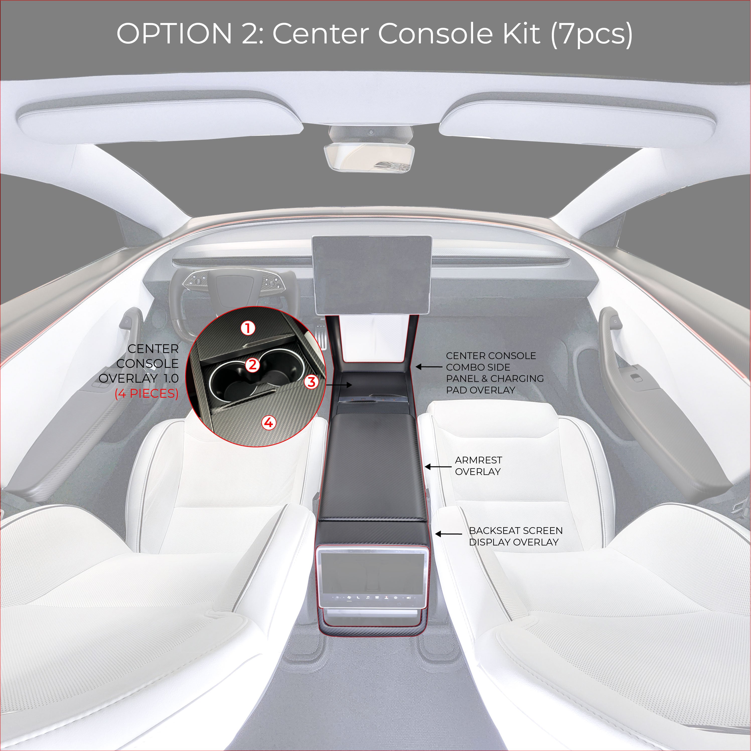 2024+ | Model 3 Highland Refreshed Full Interior Carbon Fiber Kit Bund ...
