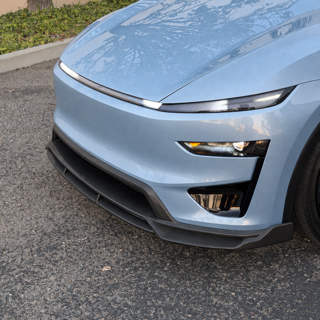 2026+ | Model Y Juniper Performance Model Colossal Front Lip Splitter / Spoiler - Real Dry Molded Carbon Fiber
