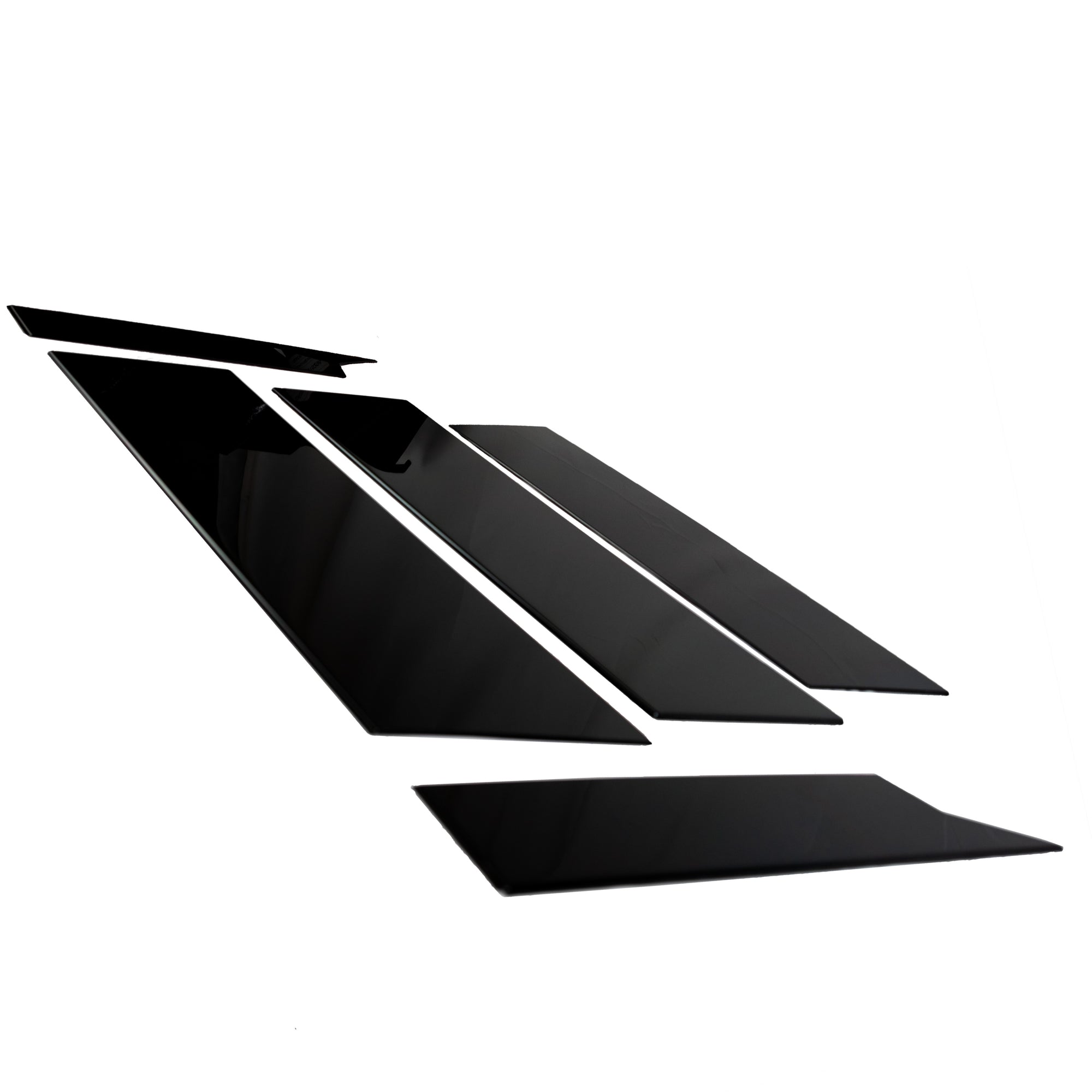 Cybertruck Rear Bumper Guard Step Plates  - Glossy Black or Polished Aluminum