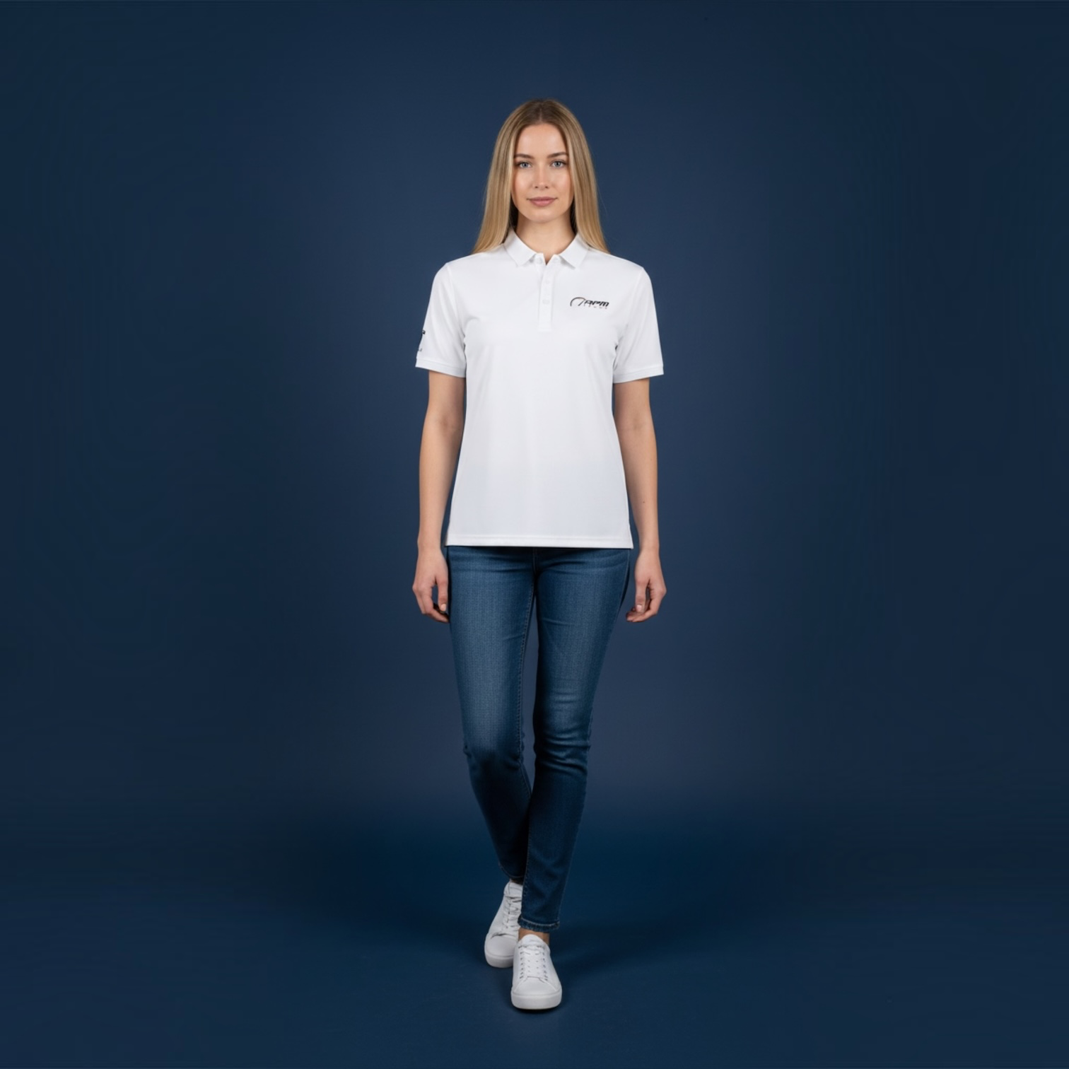 RPM Tesla Premium Studio Polo - RPM Chest &amp; Tesla Sleeve Logo - Black or White