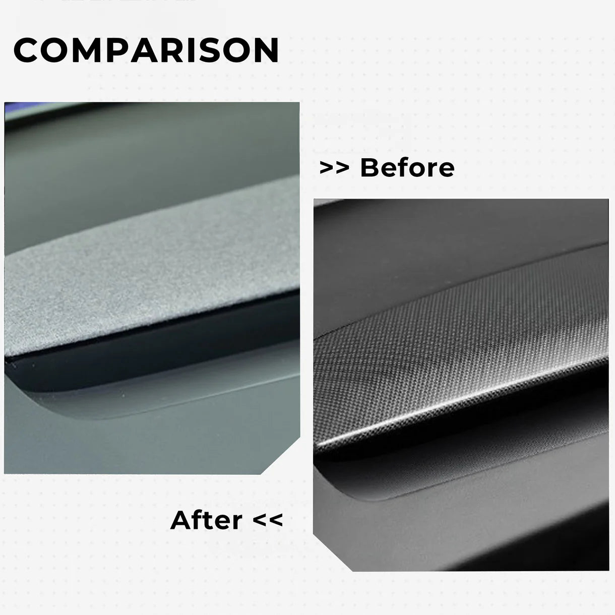 2025+ | Model Y Juniper Refreshed &quot;Plain Weave&quot; (Performance Look) Dashboard Replacement Kit (2 Piece Options) - Real Dry Molded Carbon Fiber