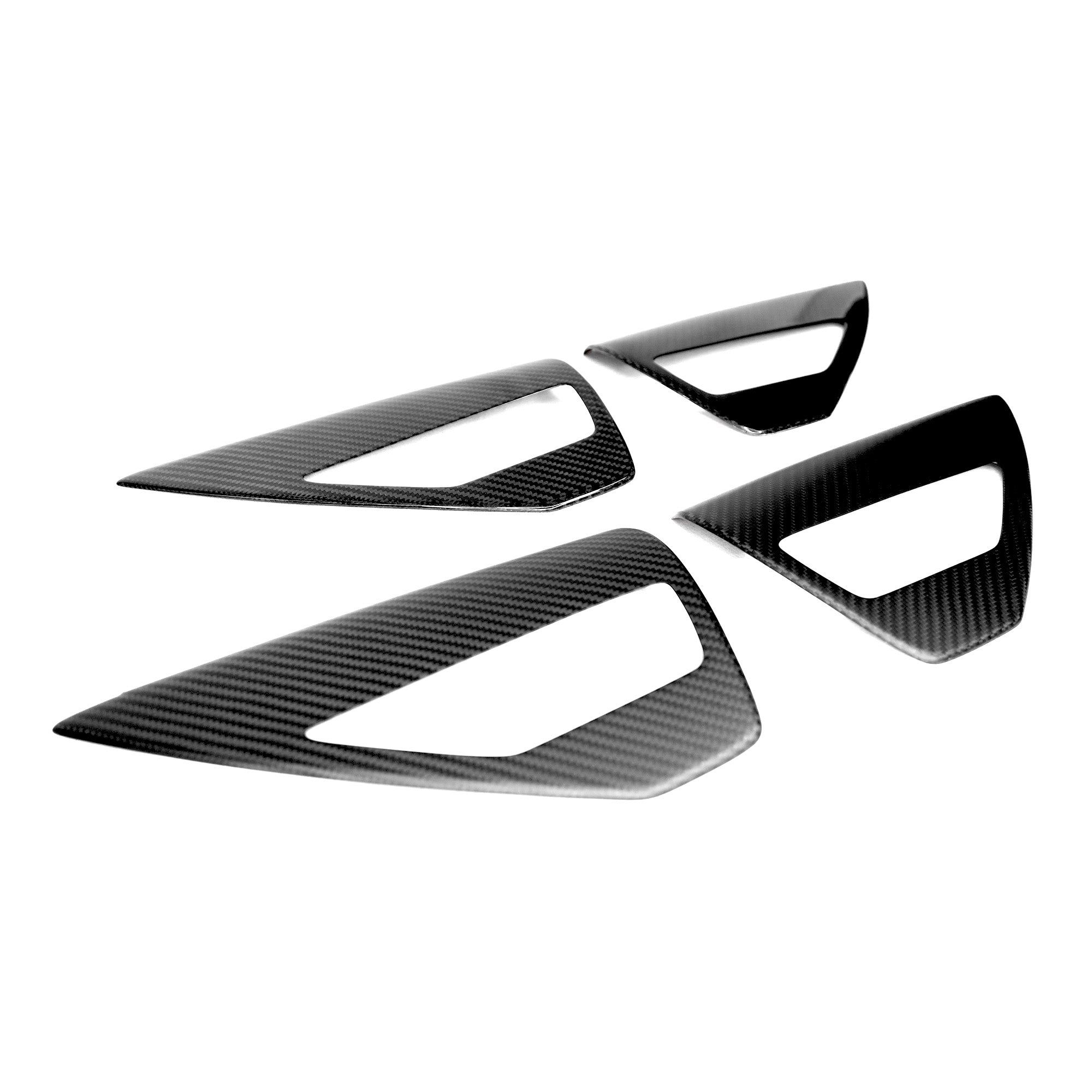 Model 3 &amp; Y Charging Port Overlay (1 Pair) - Real Molded Carbon Fiber