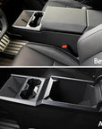 Cybertruck Center Console Overlay ABS Plastic - Hydro Carbon Fiber Coated