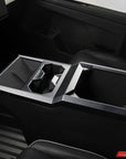 Cybertruck Center Console Overlay ABS Plastic - Hydro Carbon Fiber Coated
