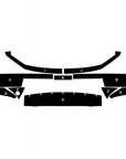 Cybertruck Front Bumper Kit Textured Vinyl Armor (10 Pieces) Spray-On Bed Liner Look