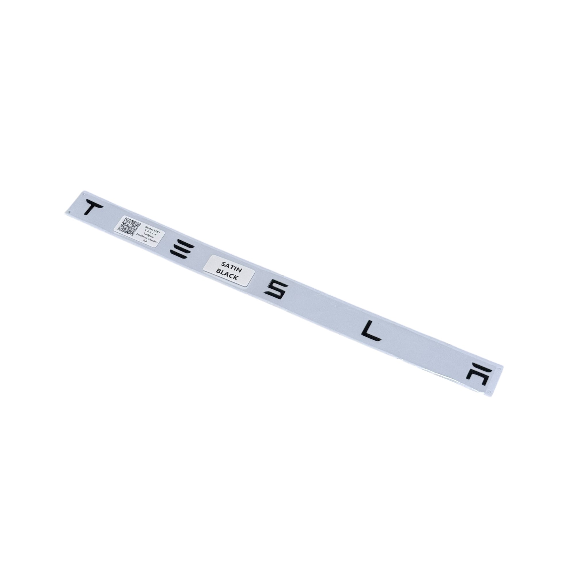 Model S3XY T-E-S-L-A Tailgate Emblems Version 2.0 - ABS Plastic