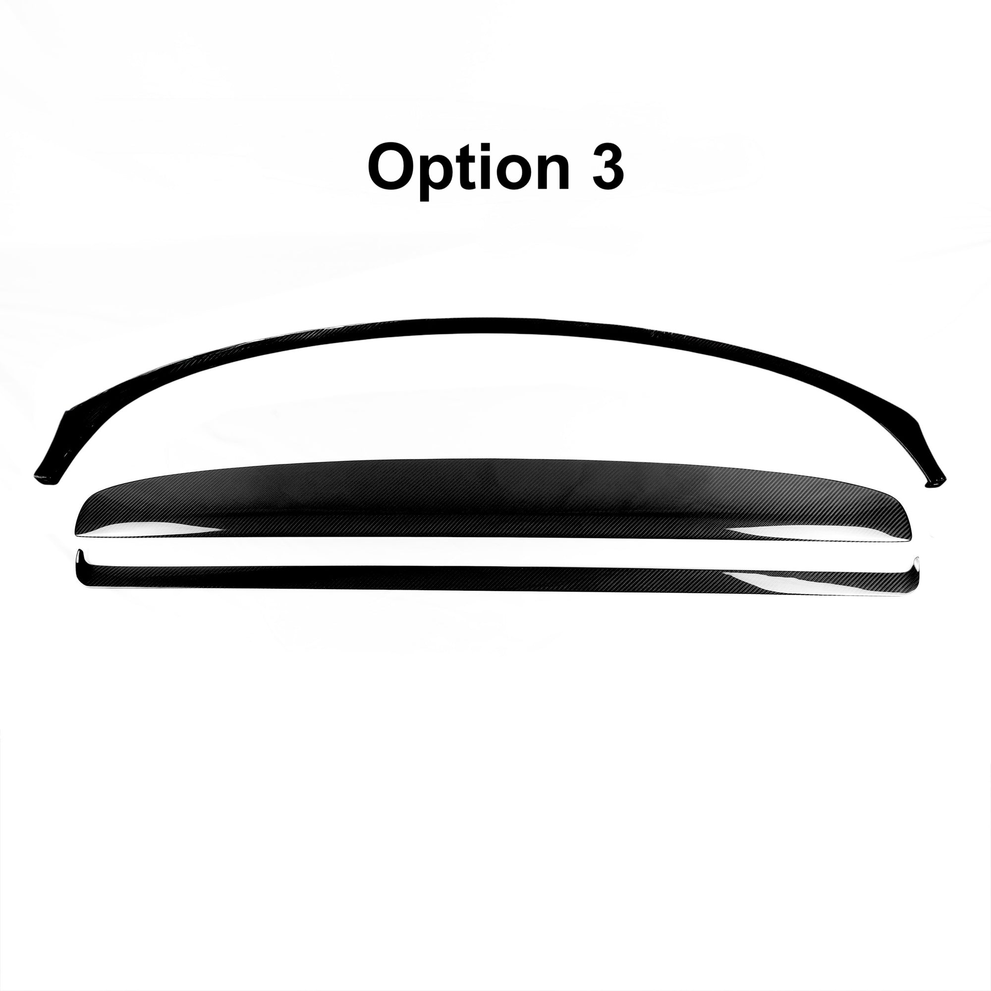 2026+ | Model Y Juniper Refreshed &quot;Plain Weave&quot; (Performance Look) Dashboard Replacement Kit (3 Piece Options) - Real Dry Molded Carbon Fiber