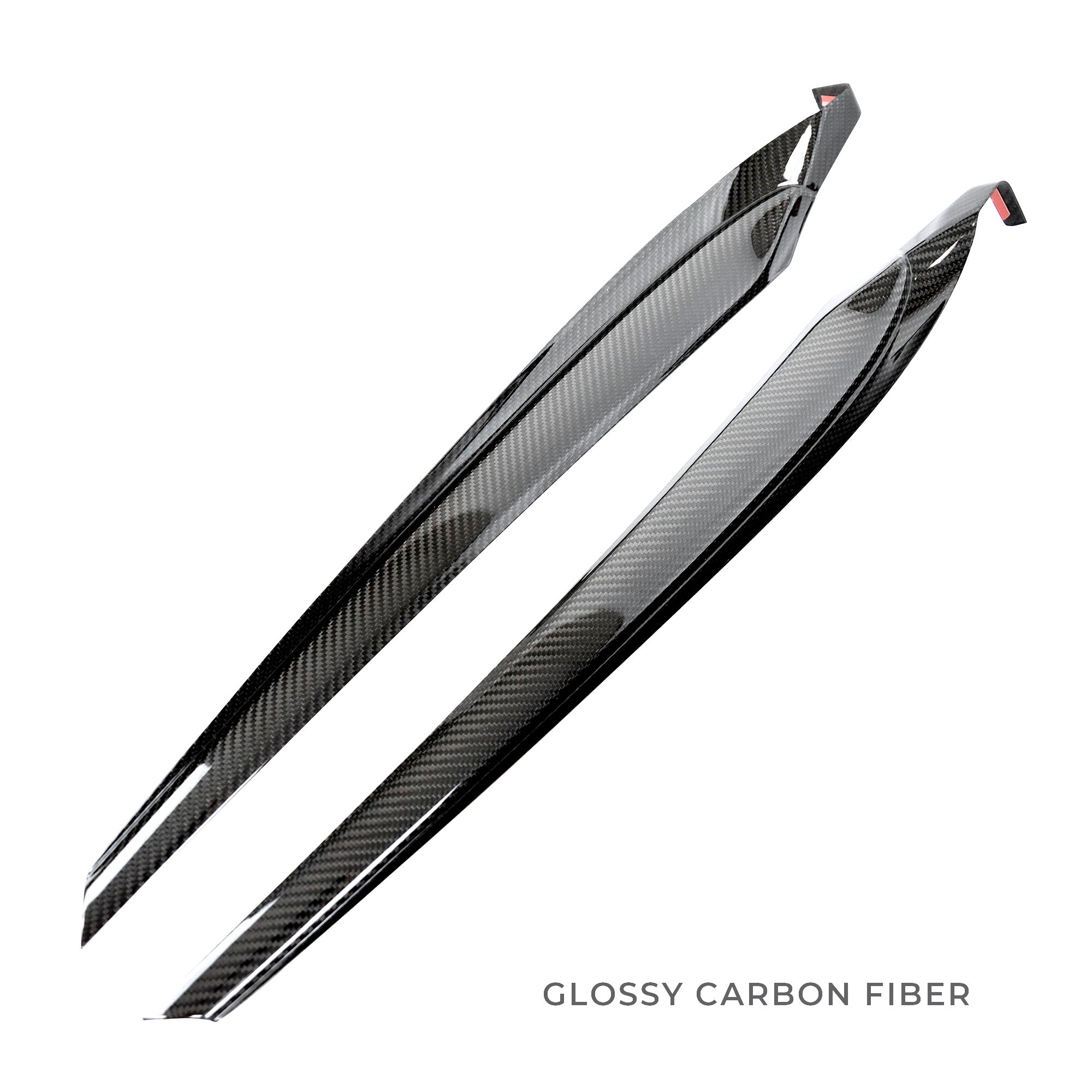 Model 3 &amp; Y Extended Front Door Panel Overlays - Real Dry Molded Carbon Fiber