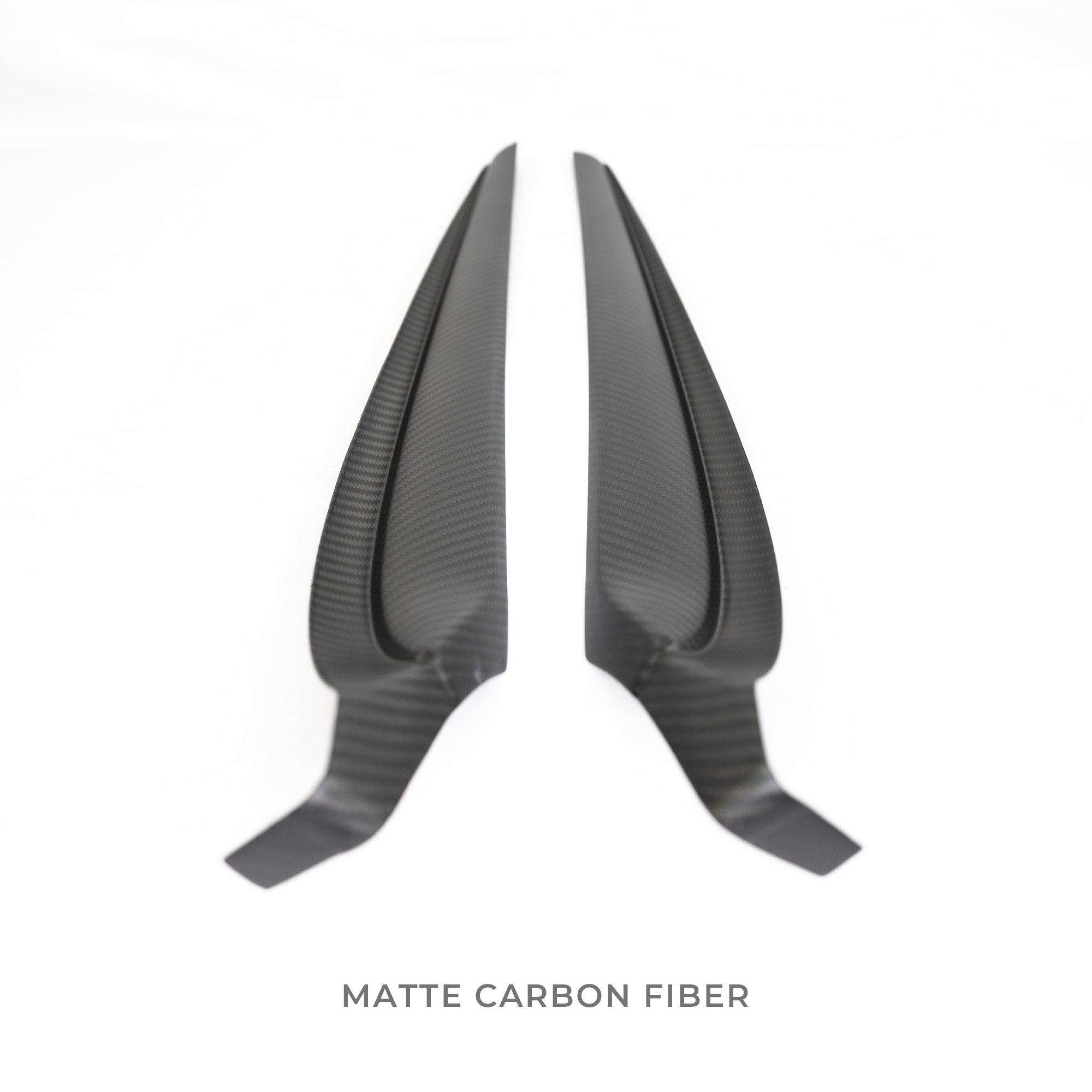 Model 3 &amp; Y Extended Front Door Panel Overlays - Real Dry Molded Carbon Fiber