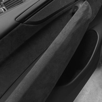 2026+ | Model Y Juniper Refreshed Charcoal Suede Italian Alcantara Dashboard Replacement Kit - Imported From Italy