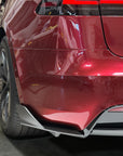 2021+ | Model S Viento Diffuser Overlay & Flanges (3 Pieces) - Real Molded Carbon Fiber