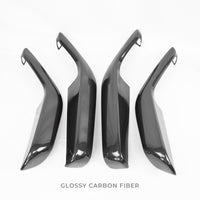 Model Y Front & Rear Door Armrest Overlays (4 Pieces) - Real Dry Molded Carbon Fiber