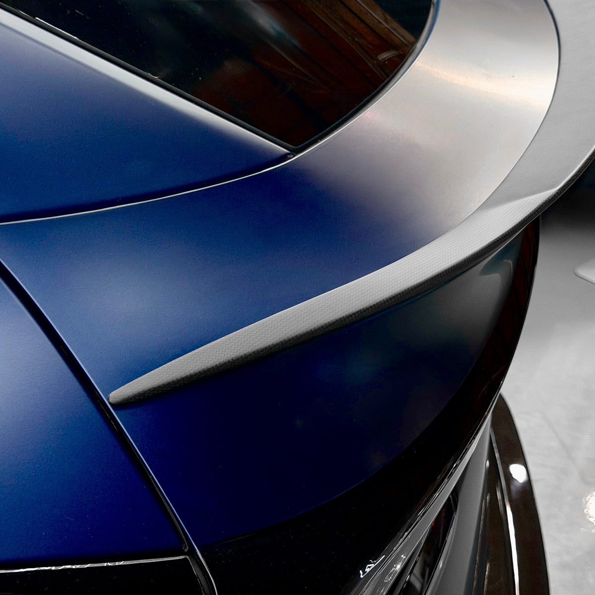 2026+ | Model Y Juniper "Plain Weave" Wide Performance Style Spoiler - Real Dry Molded Carbon Fiber