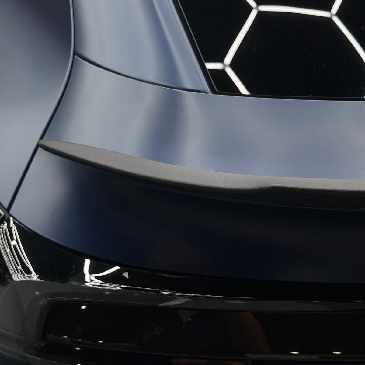 2026+ | Model Y Juniper "Plain Weave" Wide Performance Style Spoiler - Real Dry Molded Carbon Fiber