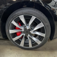 Model 3 - 19" Sport Center Wheel Hubs, Real Molded Carbon Fiber (Set of 4)