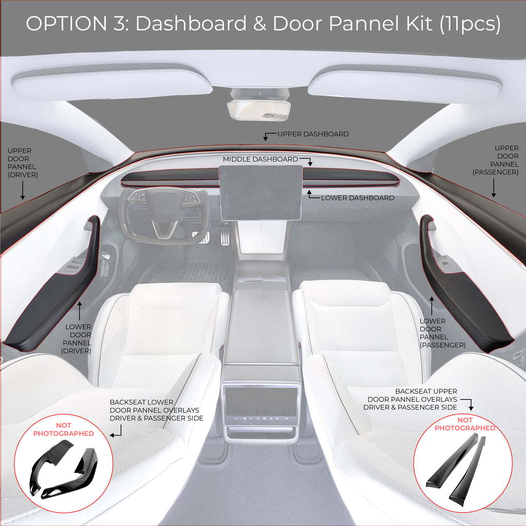 2024+ | Model 3 Highland Refreshed Full Interior Carbon Fiber Kit Bund ...