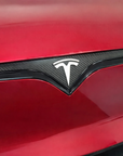 2026+ | Model S Refreshed Front End Inlay - Go Plaid Style - Real Dry Molded Carbon Fiber