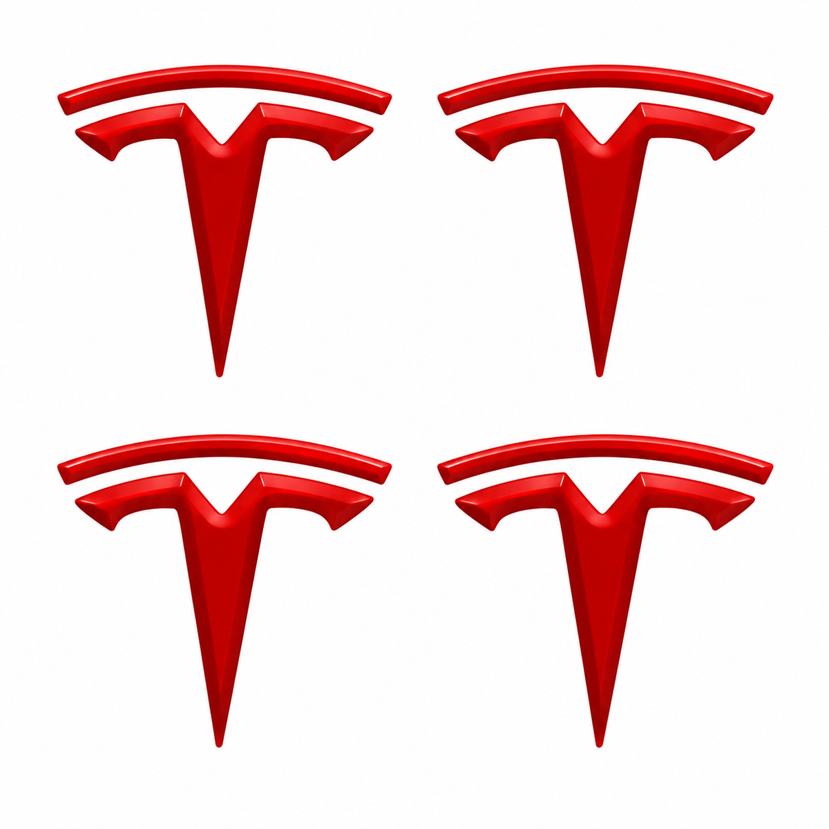 2026+ Model Y Juniper Refreshed Center Wheel Hub Inner T Vinyl Decal "T" (5 Piece)