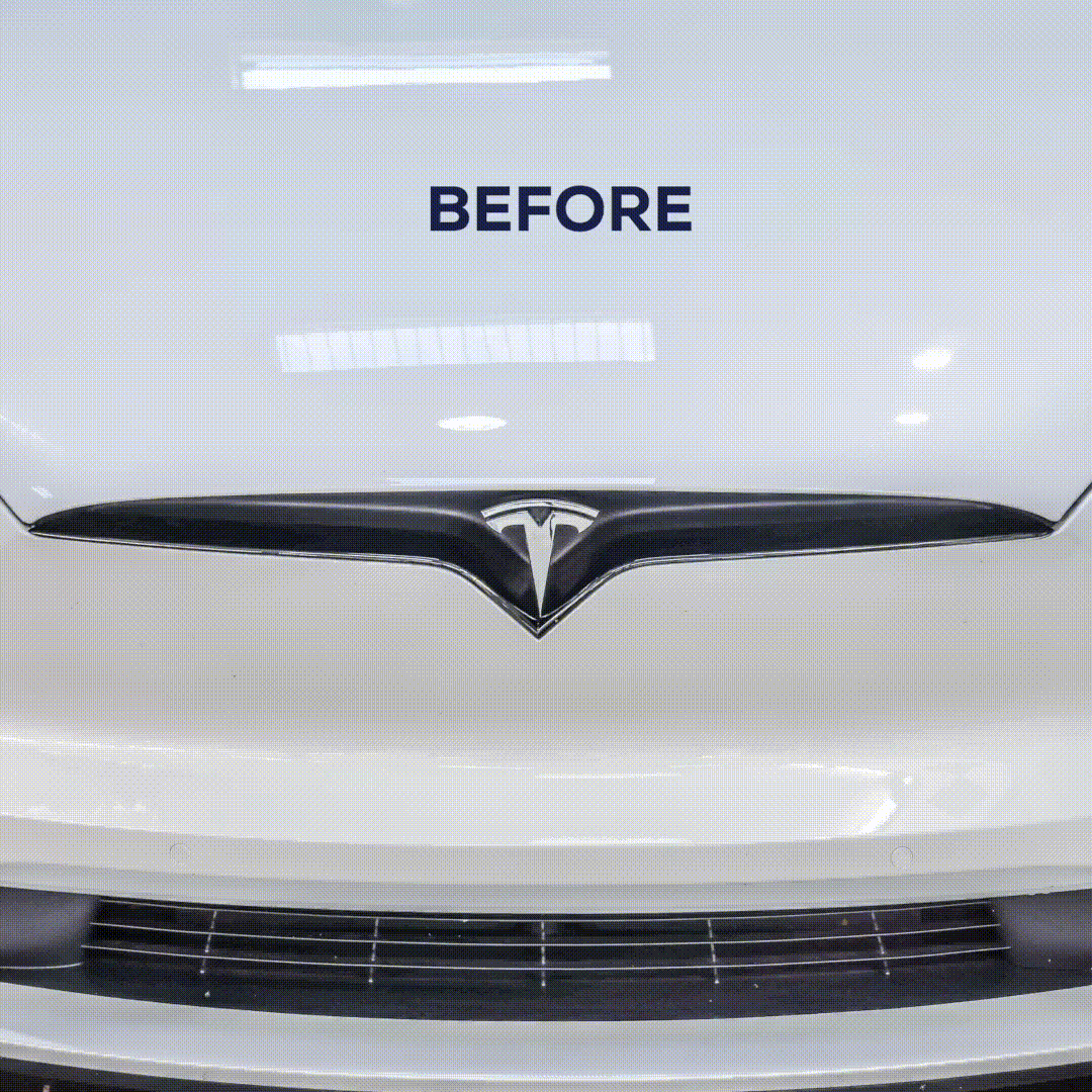 2017+ | Model X Front End Inlay - Real Molded Carbon Fiber