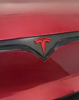 2026+ | Model S Refreshed Front End Inlay - Go Plaid Style - Real Dry Molded Carbon Fiber