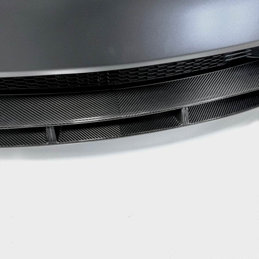 Model Y Viento Plus Front Lip Overlay Spoiler  - Real Dry Molded Carbon Fiber