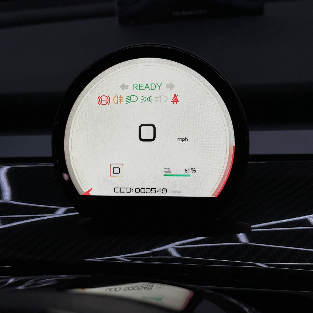 Tesla Rpm Meter 2017-2023 | Model 3 & Y Dashboard Round Cluster Display - Mini Style ...