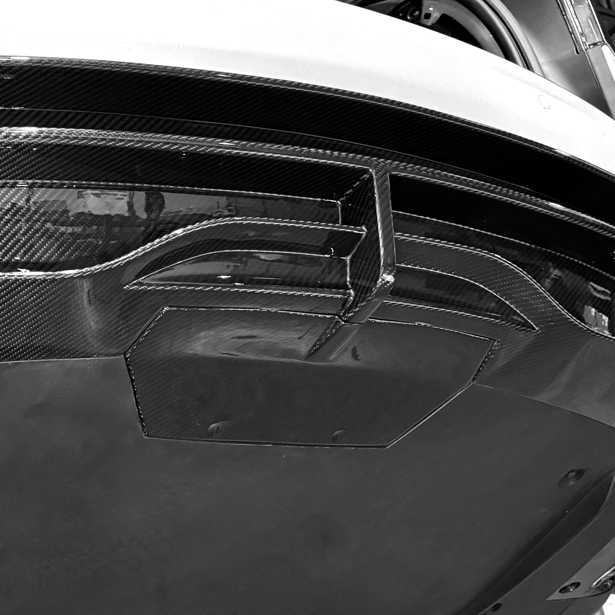 2022+ | Model X Colossal Rear Replacement Diffuser - Real Dry Molded Carbon Fiber