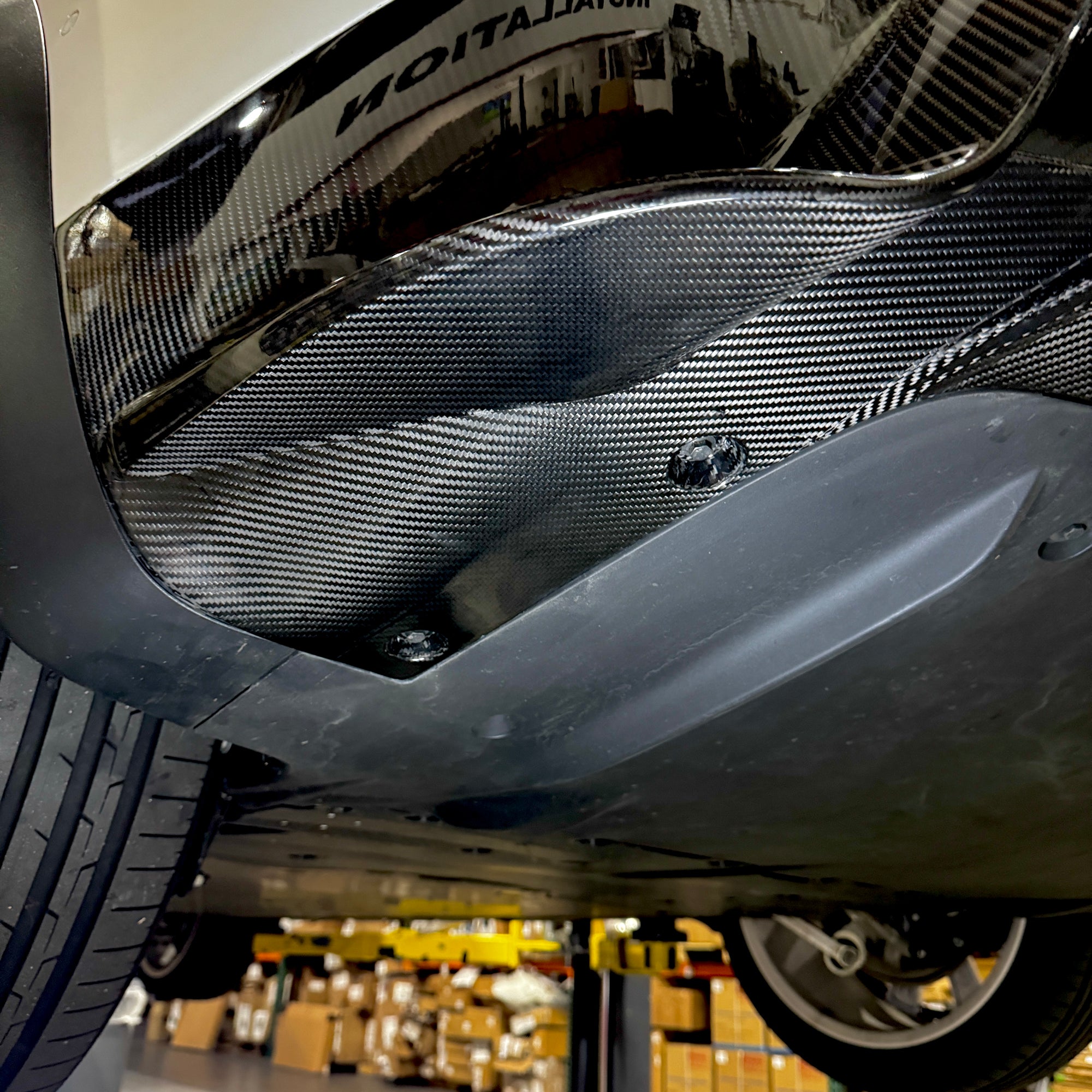 2022+ | Model X Colossal Rear Replacement Diffuser - Real Dry Molded Carbon Fiber