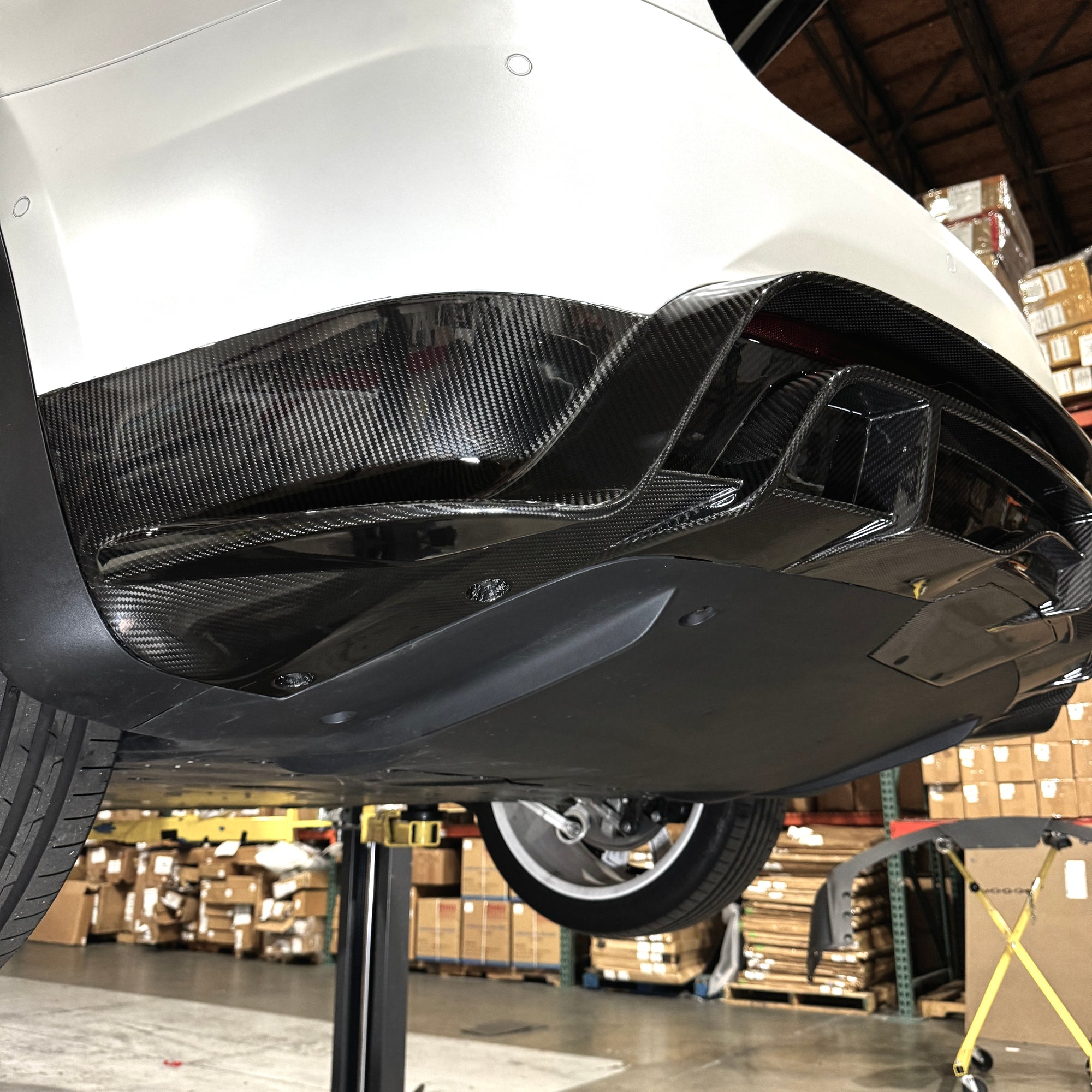 2022+ | Model X Colossal Rear Replacement Diffuser - Real Dry Molded Carbon Fiber