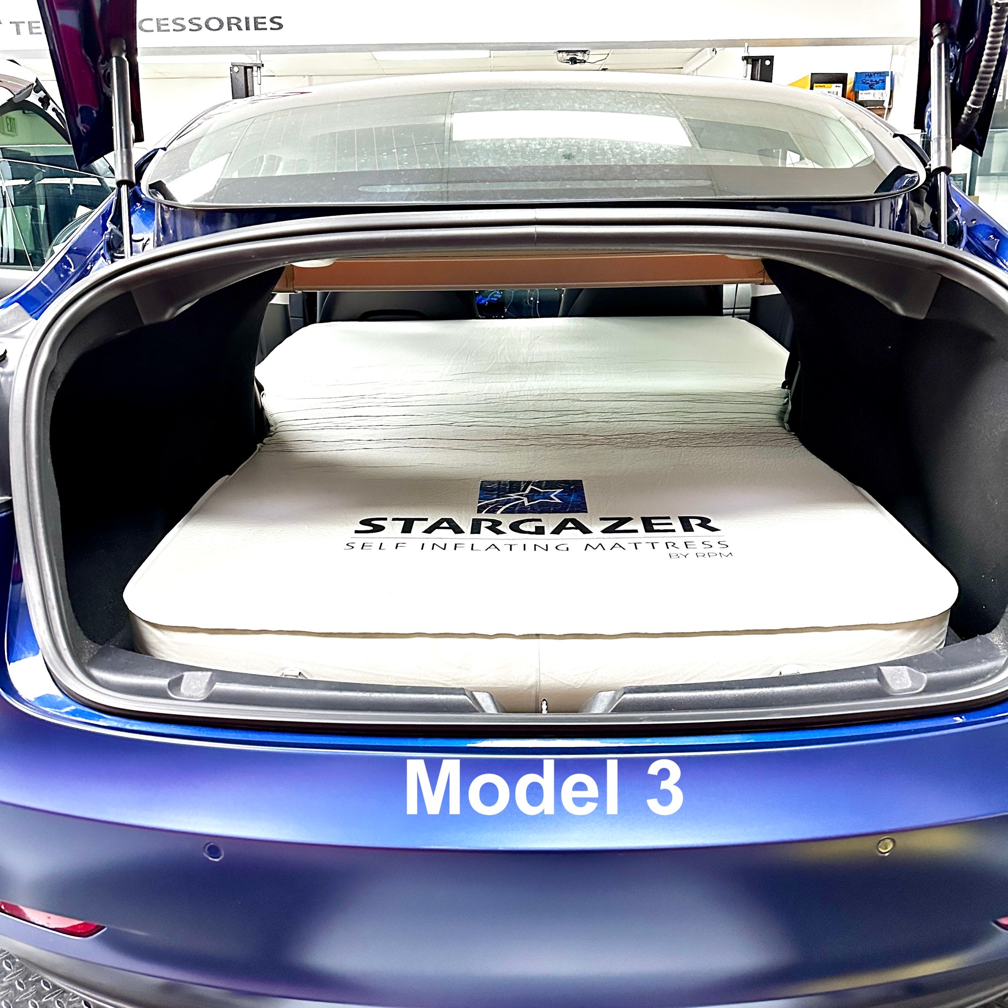 Stargazer Self-Inflating Memory Foam Mattress For Model S3XY,  Pump &amp; Bag.  Free USA Ground Shipping