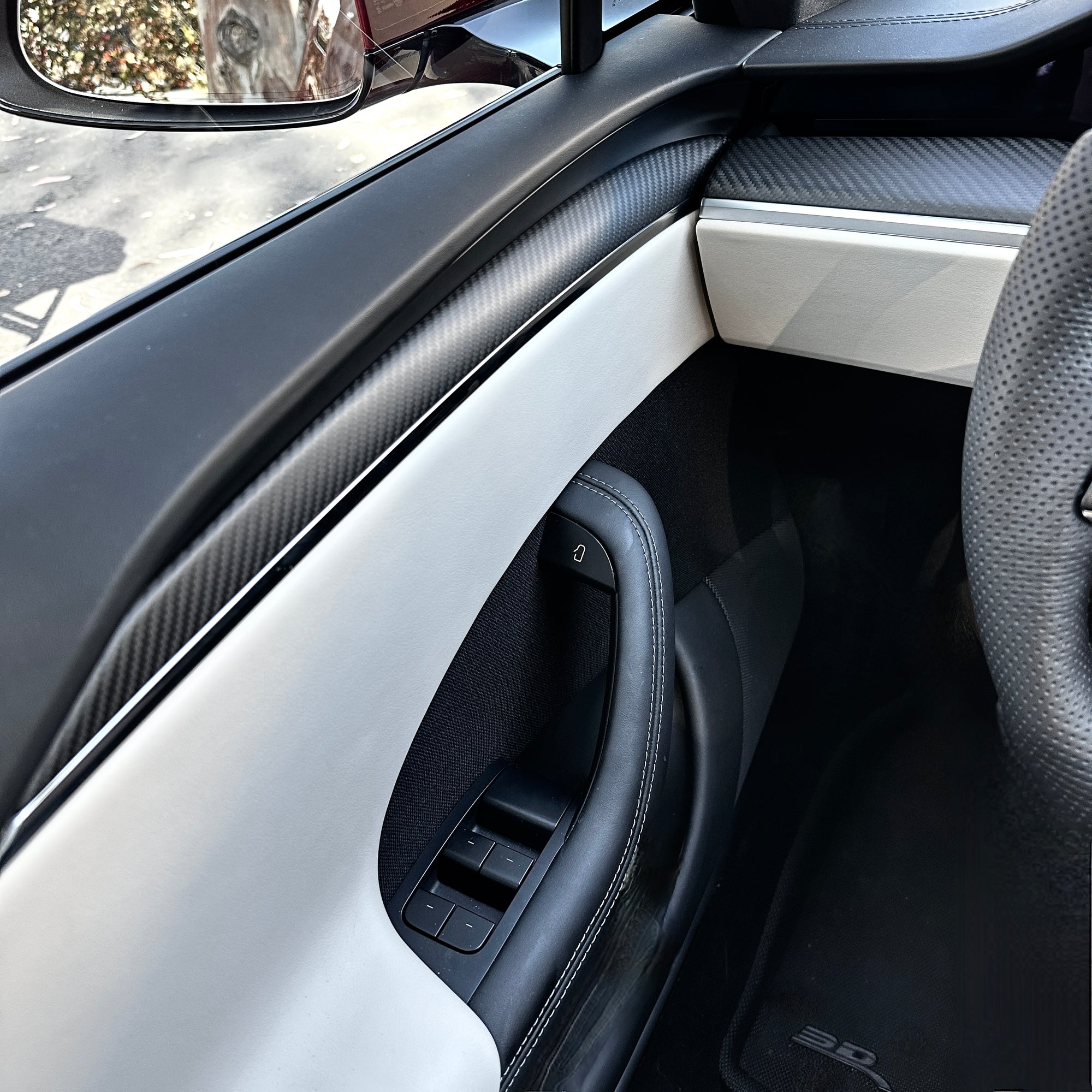2021+ | Model S &amp; X Interior Upgrade Kit &quot;Go Plaid&quot; (9 &amp; 12 Piece Kit) - Real Molded Carbon Fiber - Goodbye Wood
