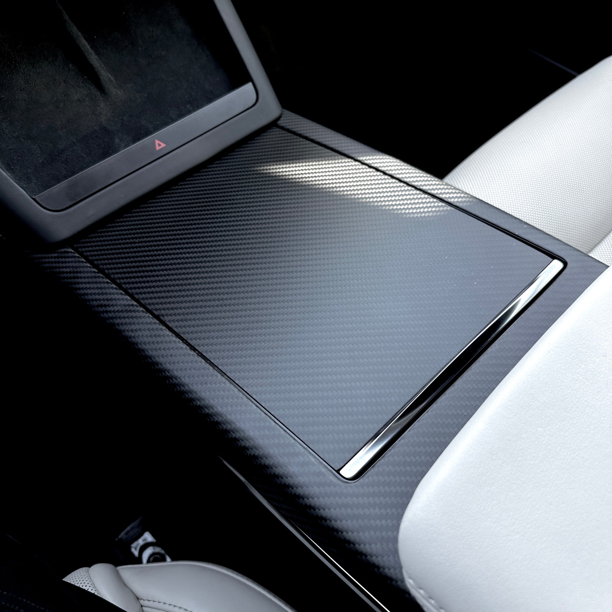 2021+ | Model S &amp; X Interior Upgrade Kit &quot;Go Plaid&quot; (9 &amp; 12 Piece Kit) - Real Molded Carbon Fiber - Goodbye Wood