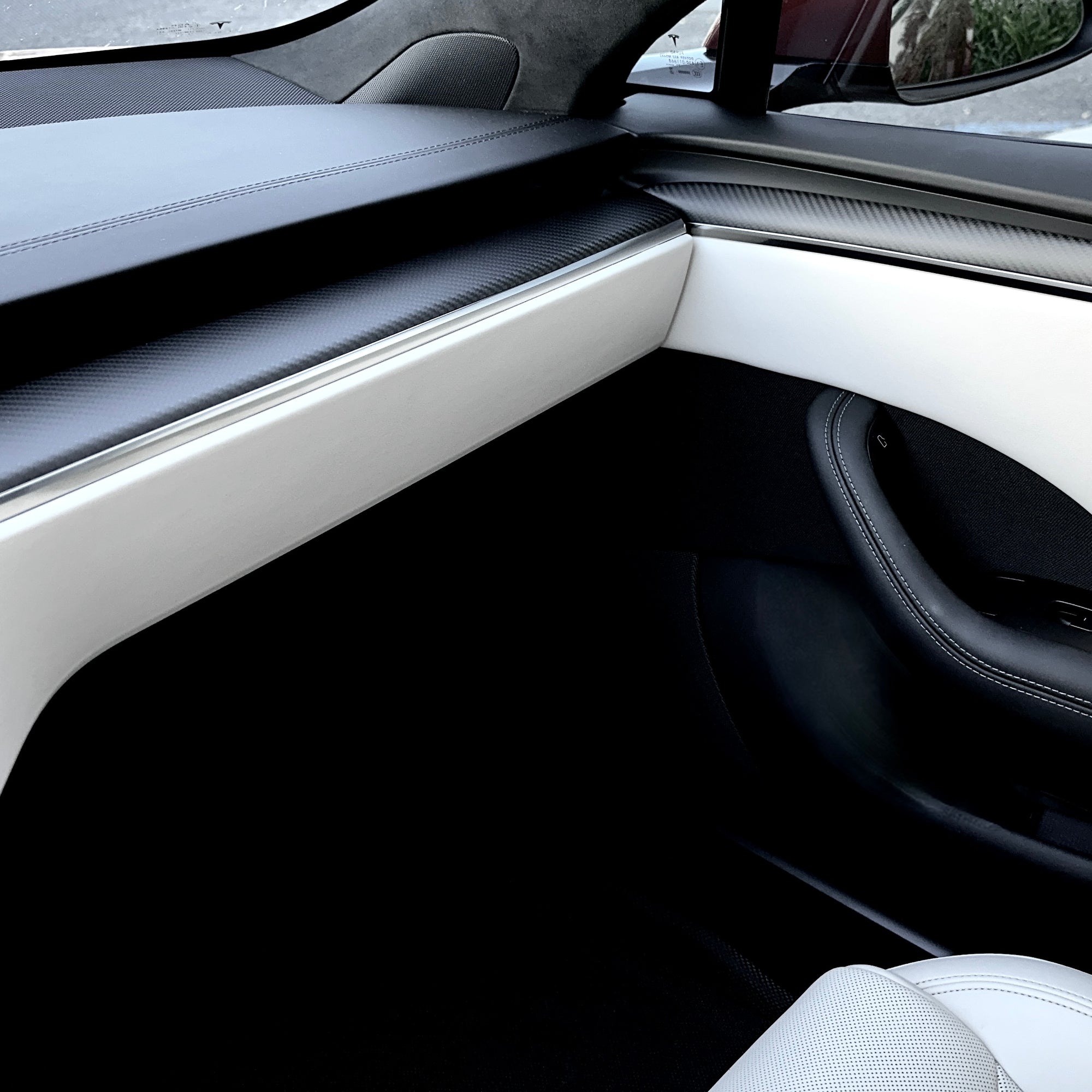 2021+ | Model S &amp; X Interior Upgrade Kit &quot;Go Plaid&quot; (9 &amp; 12 Piece Kit) - Real Molded Carbon Fiber - Goodbye Wood