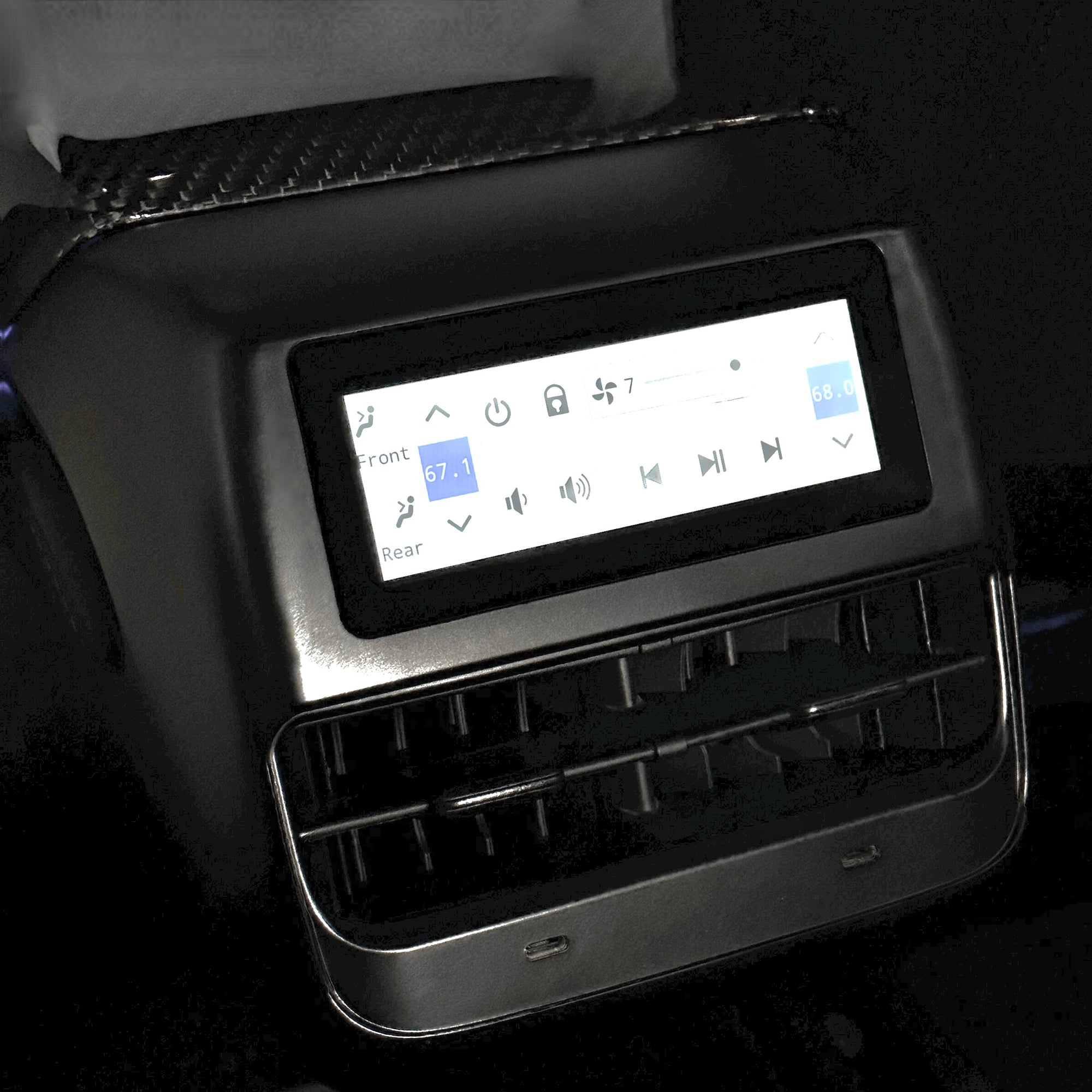 Model 3 &amp; Y Backseat Touch Control System for A/C, Seats, Music, &amp; More